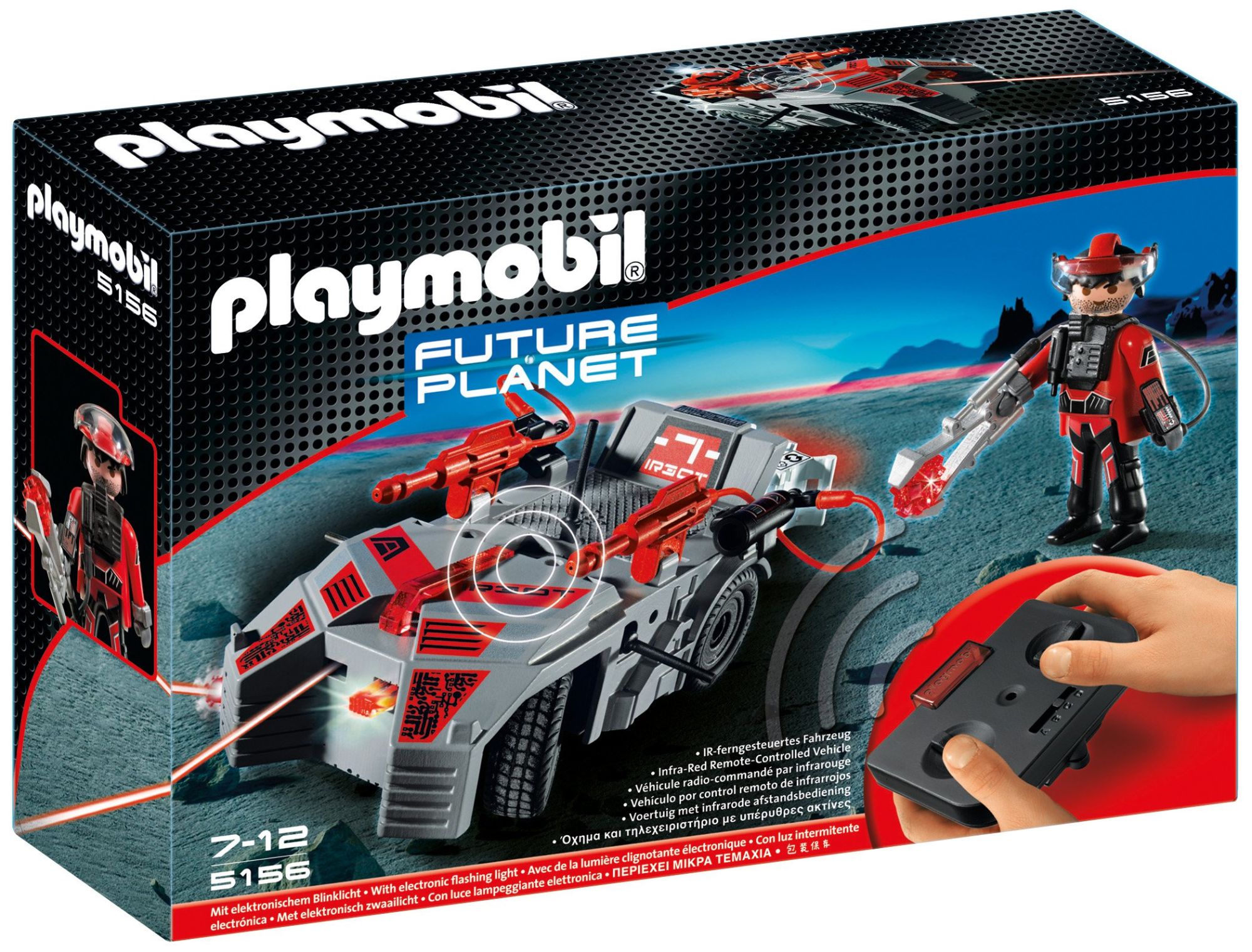 Playmobil Future Planet 5156 Véhicule Des Darksters Commandé Par Infrarouge Avec Rayon Lumineux