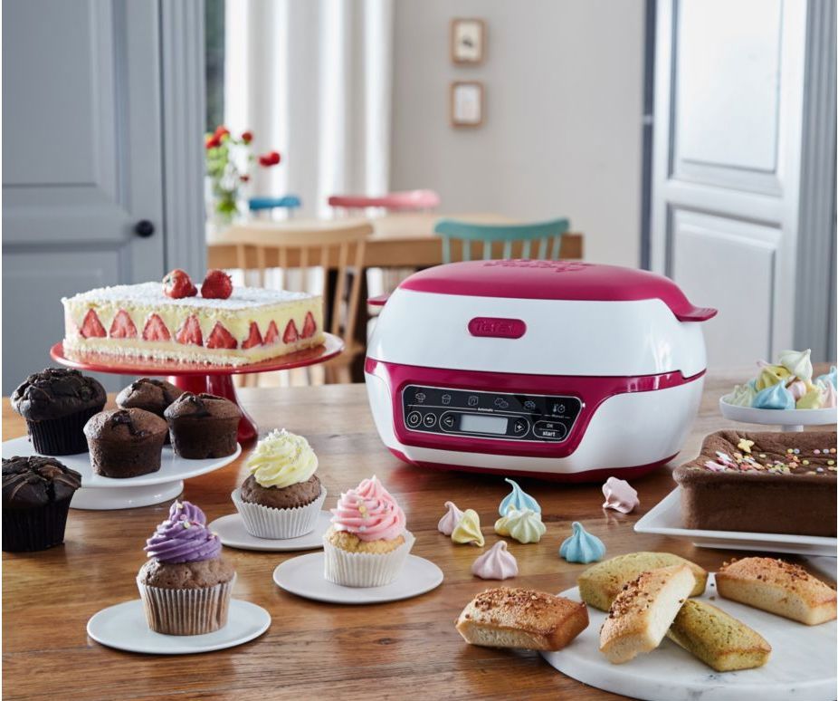 Tefal KD802 CAKE FACTORY + Machine à gâteaux 1100 Watt acier