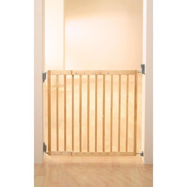 Lindam - Barrière De Sécurité Lindam Protect Extending Wooden Gate Bois À Visser 63,5 - 106 Cm Bois Nature - Collection 2018