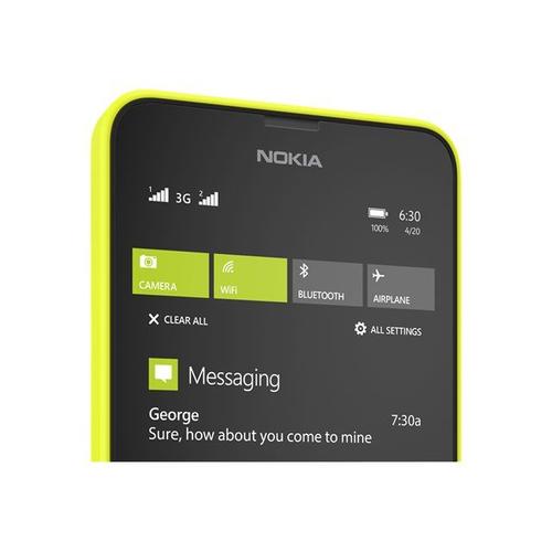 Smartphone Nokia Lumia 630, Double Sim, 8 Go, Jaune Vif