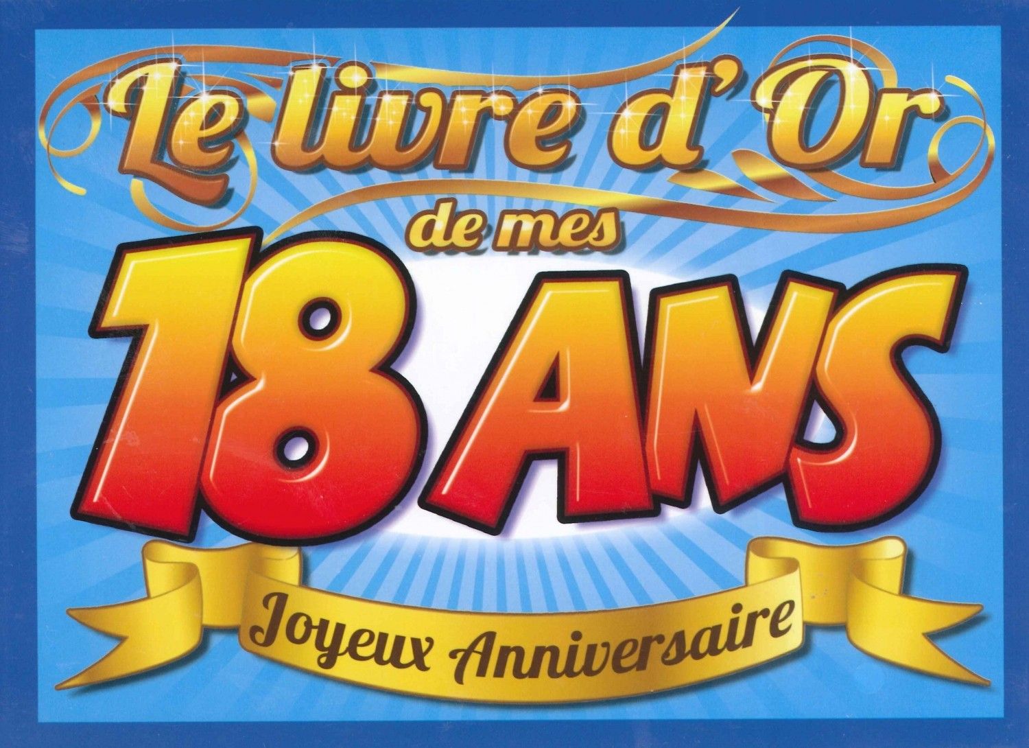 Livre D Or Anniversaire 18 Ans Fournitures Papeterie Rakuten