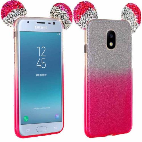 Coque Strass Paillettes Oreilles Mickey Rose Pour Samsung Galaxy J3 17 Rakuten