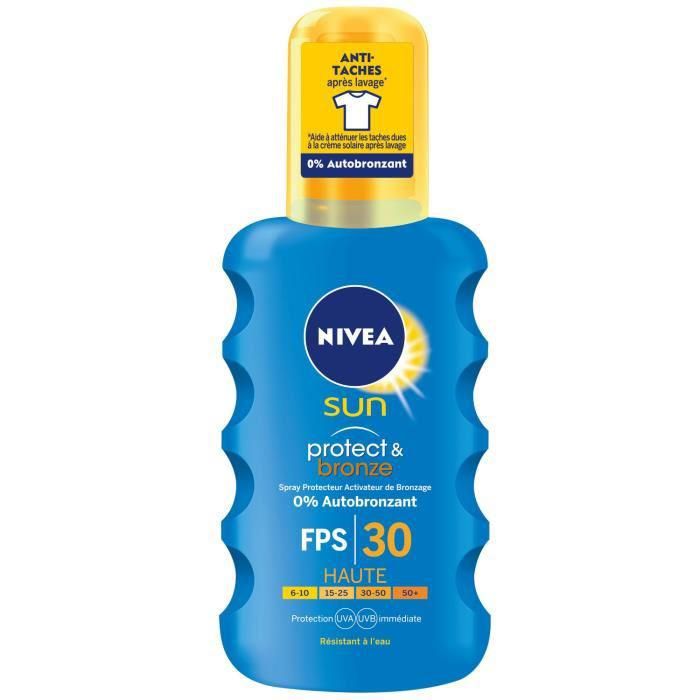Crème Solaire Spray Corps Spf 30 Activateur De Bronzage Sun Nivea Le Spray De 200ml - vue 2
