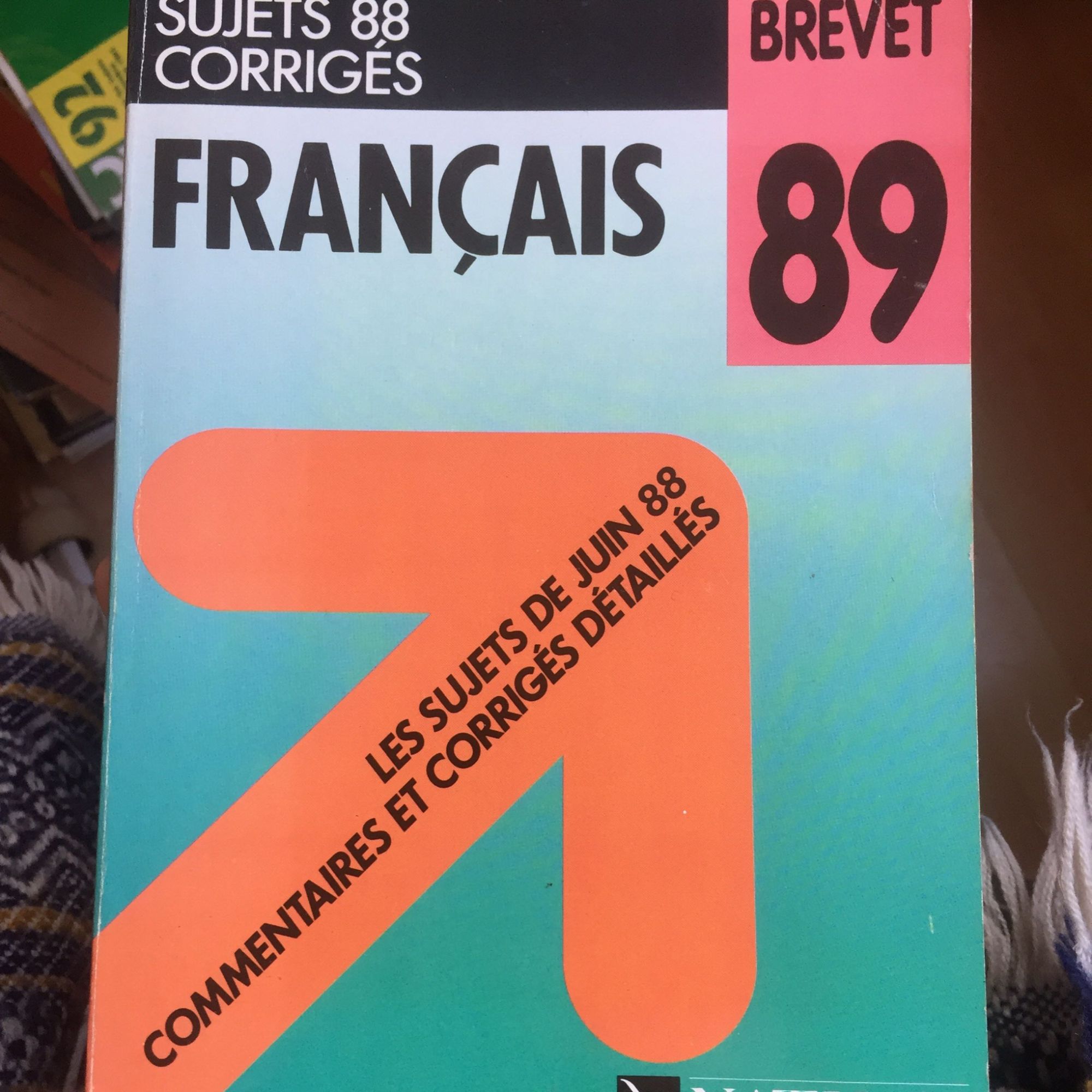Brevet 89  français  sujets 88 corriges