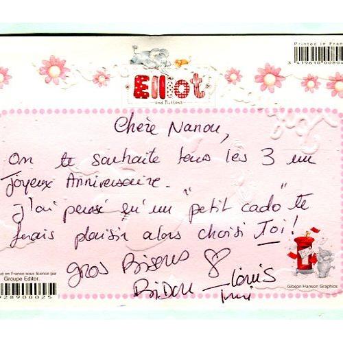 Carte Joyeux Anniversaire Elliot Rakuten