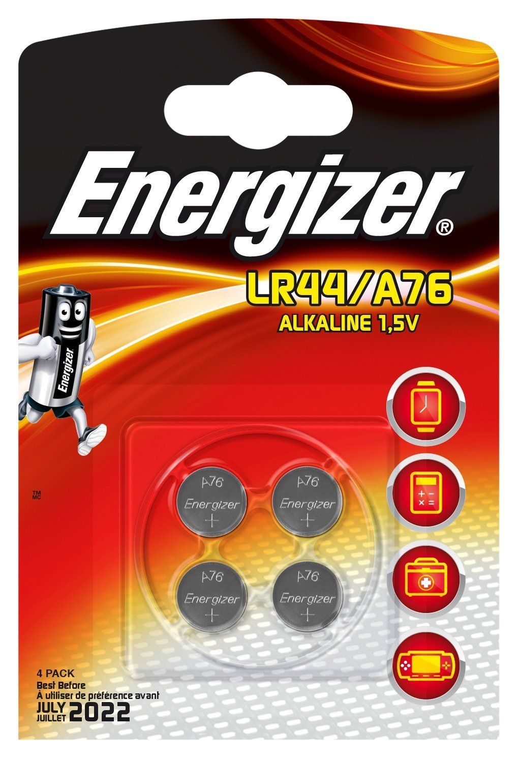 Piles Bouton Lr44 1 5v Energizer Le Lot De 4 Piles - vue 2