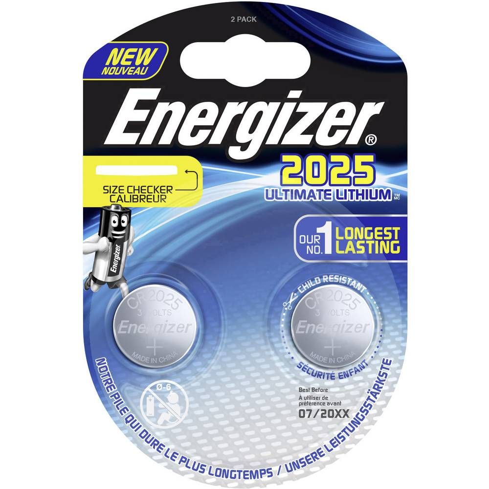 Piles Bouton Lithium Cr2025 3v Energizer Le Lot De 4 Piles - vue 7