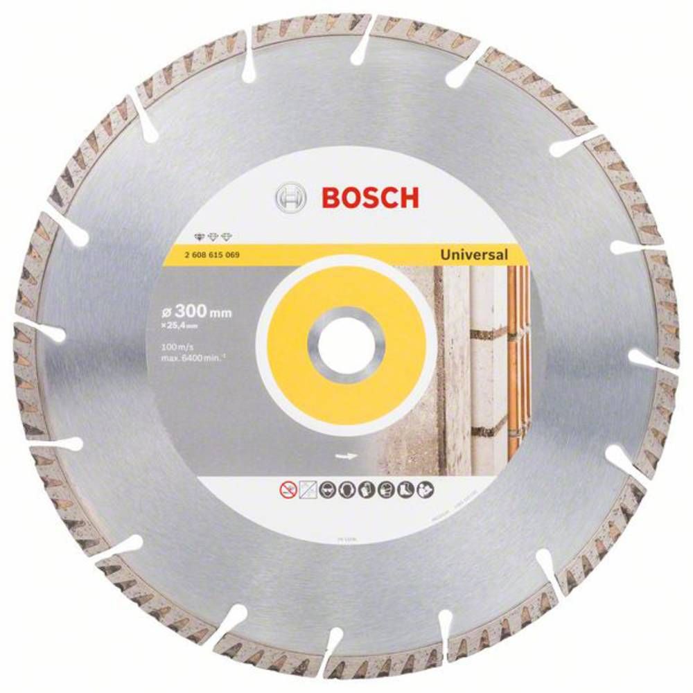 Disque à tronçonner diamanté Standard for Universal, 300 x 25,4 x 3,3 x 10 mm Bosch Accessories 2608615069 Diamètre 300