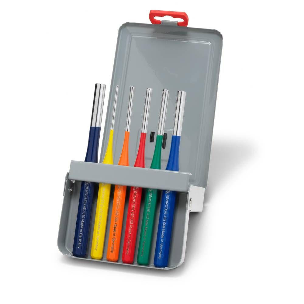 Gris Rennsteig 457 100 5 Jeu de chasse-goupilles dans cassette en métal