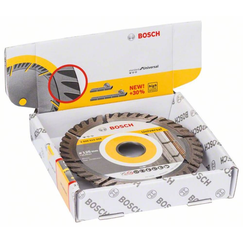 Disque à tronçonner diamanté Bosch Standard for Universal 125 mm Alésage 22 23 mm Pack de 10