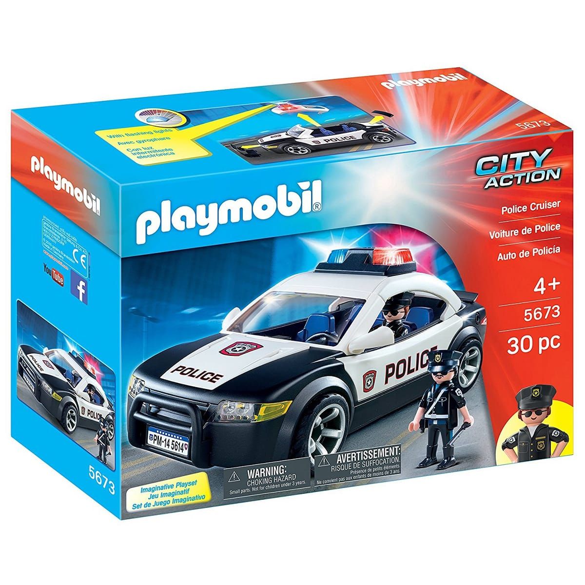 Jeux D'imitation Voiture De Police Playmobil La Boite