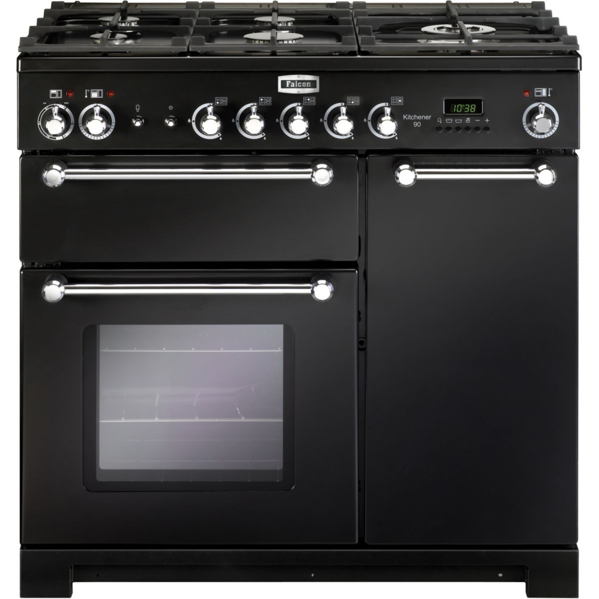 Falcon Kitchener 90 Cuisinière four à deux étages pose libre largeur : 90 cm profondeur : 60 cm hauteur : 92.5 cm avec système auto nettoyant