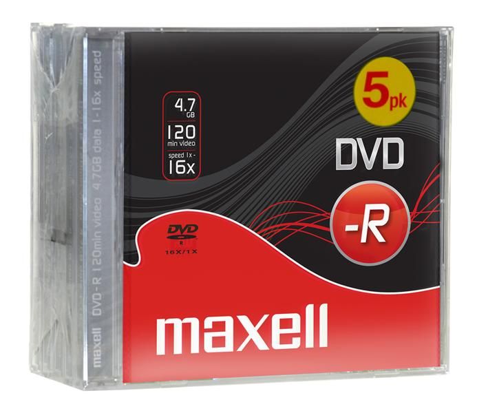 Maxell 5 x DVD R pour vidéo 4.7 Go