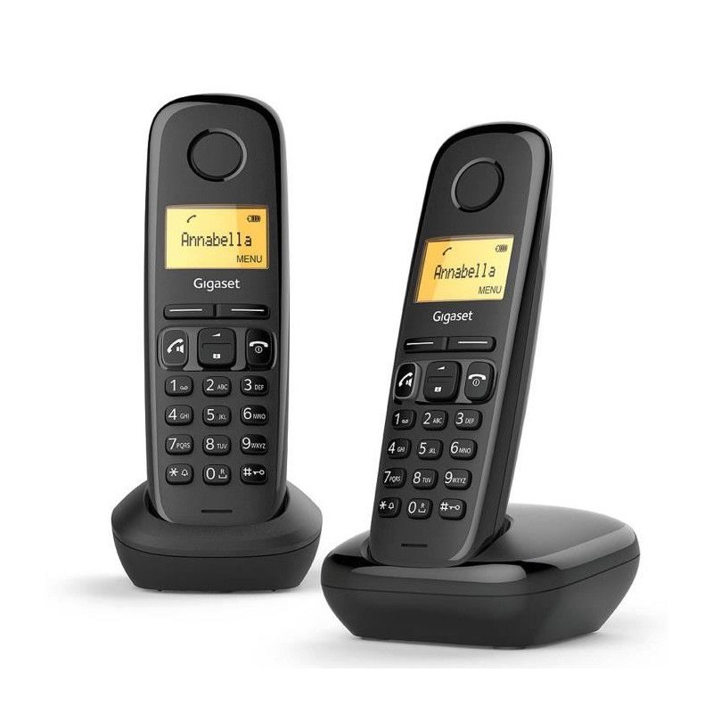Téléphone sans fil GIGASET A270 Duo ID d'appelant Répertoire 80 noms Mains libres Ecran LCD monochrome - vue 2