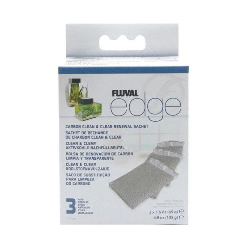 Comparer les prix de Fluval - Sachets de Rechange de Charbon Clean&Clear Edge - x3