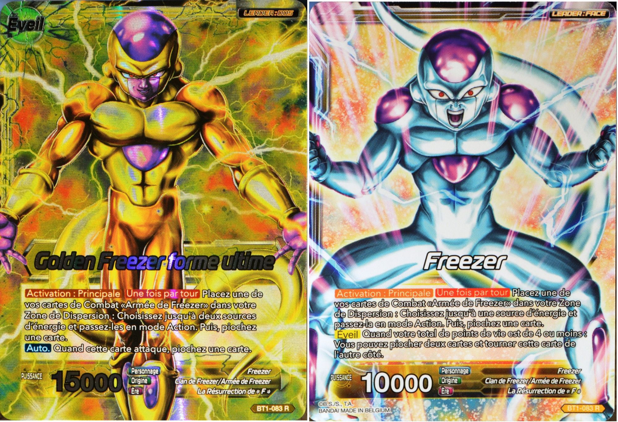Carte Dragon Ball Super Bt1-083-R Freezer // Golden Freezer Forme Ultime