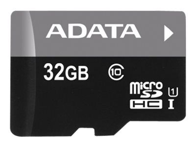 ADATA Premier - Carte mémoire flash (adaptateur microSDHC - SD inclus(e)) - 32 Go - UHS Class 1 / Class10 - microSDHC UHS-I - pour les particuliers