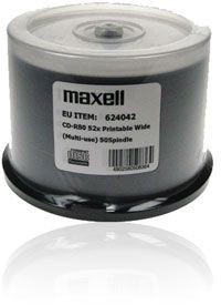 CD R 52x imprimable sans ID 50 pièces en cakebox