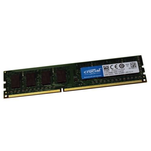 4Go Ram Crucial Ct51264Bd160B.C16Fkd Ddr3 Pc3L-12800U 240-Pin 1600Mhz 1.35V Cl11
