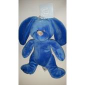 08 DOUDOU SIMBA TOYS KIABI OURS PLAT BLEU FONCÉ MARINE UNI TOUT DOUX NEUF