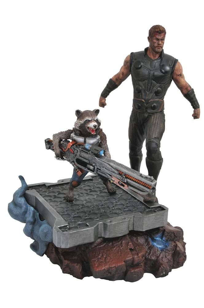 Avengers Infinity War Statuette Marvel Premier Collection Thor & Rocket Raccoon 30 Cm