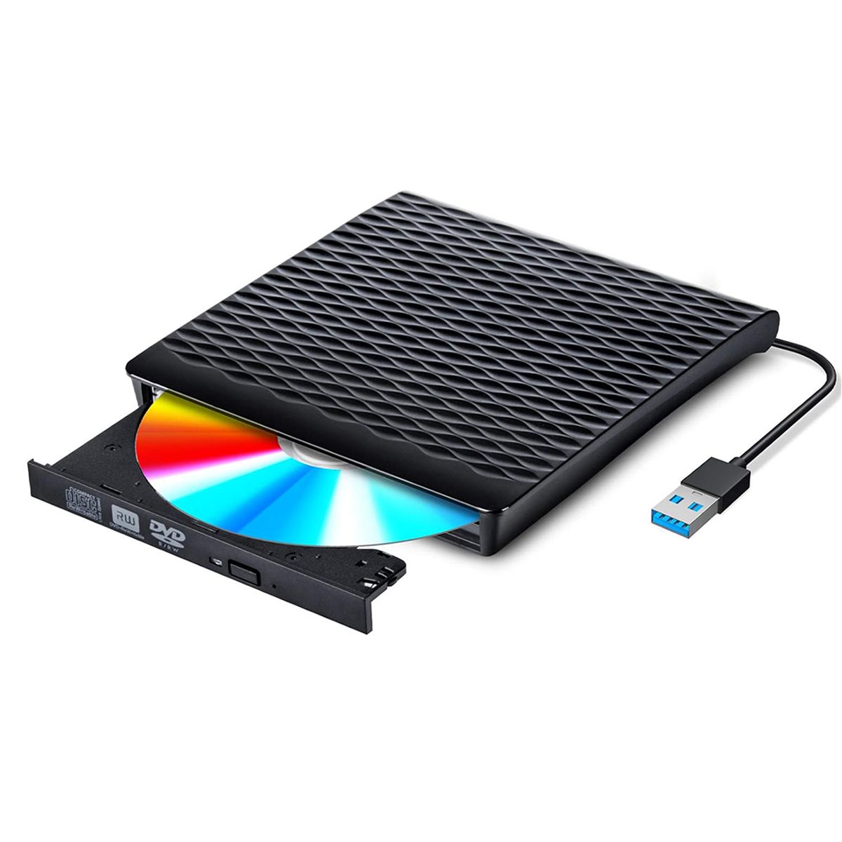 Graveur Lecteur Externe USB 3.0 CD-RW/CD-ROM/XA Compatible avec Windows 98/ME/2000/ XP/VSTA/7/8/10/10 Mac OSX - Visiodirect -