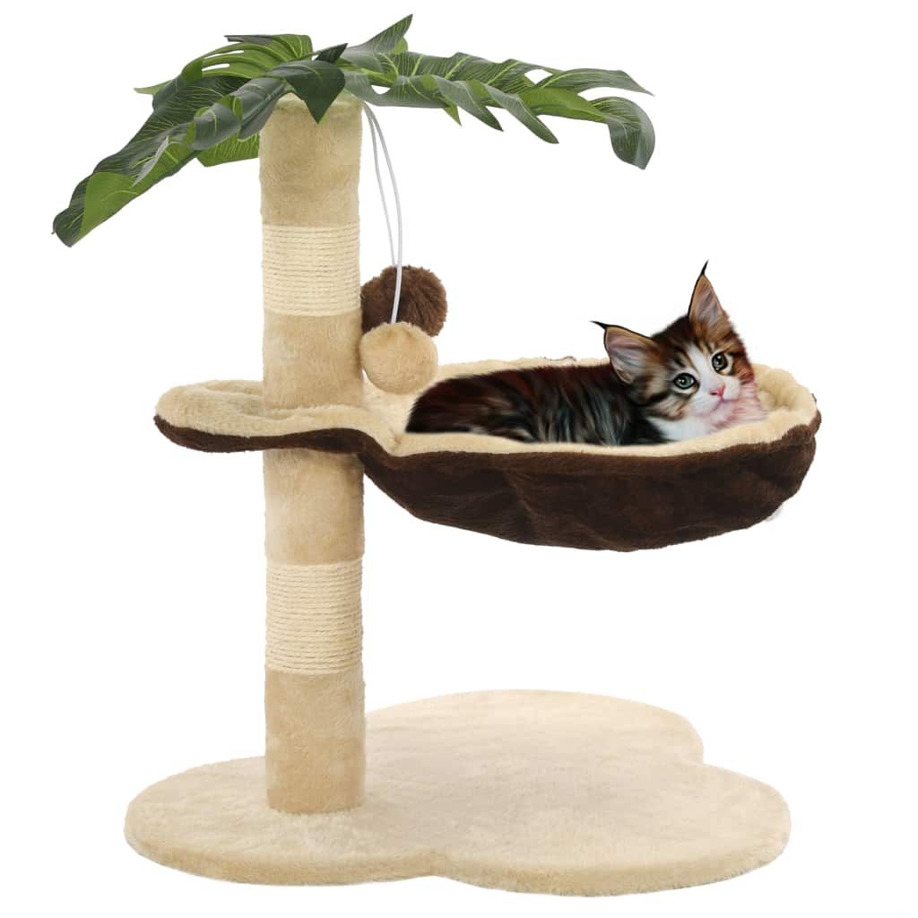 Comparer les prix de vidaXL Arbre à chat avec griffoir en sisal 50 cm Beige et Marron