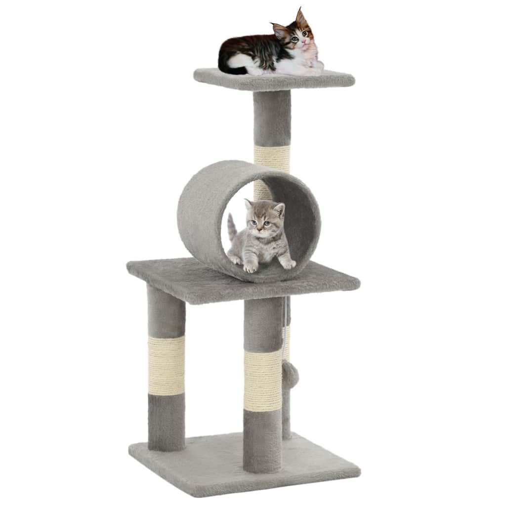 Meilleurs prix pour vidaXL Arbre à Chat avec Griffoirs en Sisal 65 cm Gris Grattoir à Chat Jouet