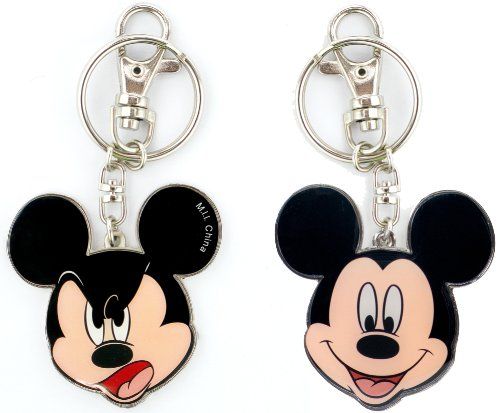 Disney Mickey Two Sided Colored Pewter Key Ring
