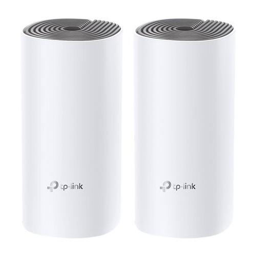 Tp-Link Wifi Mesh Systèmes Deco E4(2-Pack) Rapide Pour Toute La Maison, Couverture Wifi De180㎡, 2 Fast Ethernet Ports, Contrôle Parental, Compatible Avec Toutes Les Box Internet