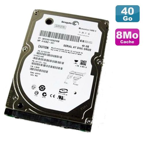 Disque Dur Interne Seagate Disque Dur 40Go Sata 2.5" Seagate Momentus 5400.3 St940814As 8Mo Pc Portable