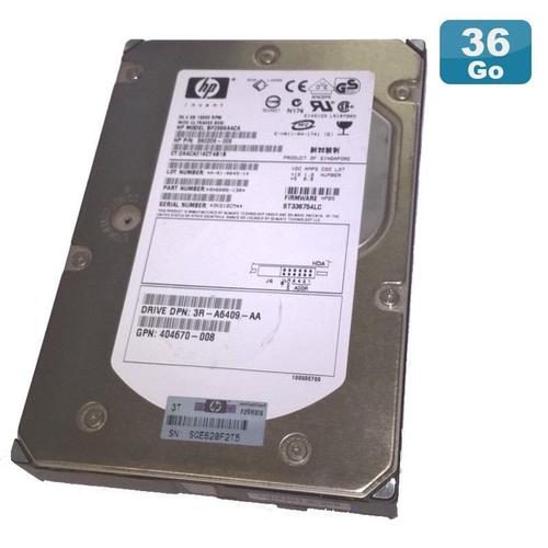 Disque Dur Interne Hp Disque Dur 36.4Go Ultra320 Scsi 3.5 Hp Wide Bf0368A4C4 360209-009 80Pin 15000Rpm