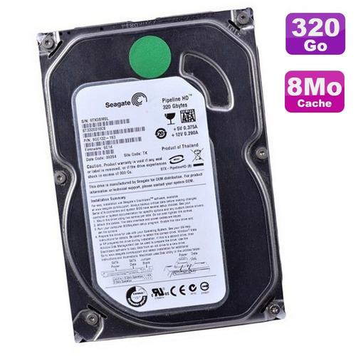 Disque Dur Interne Seagate Disque Dur 320Go Sata 3.5" Seagate Pipeline St3320310Cs 5900Rpm 8Mo
