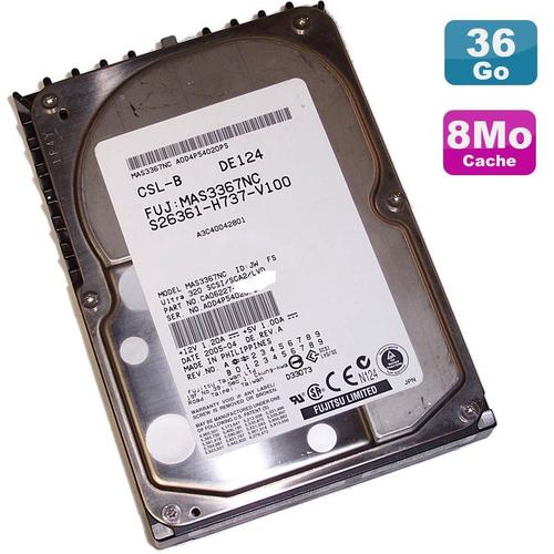 Disque Dur Scsi 36Go Fujitsu Mas3367Nc Ca06227-B20300Dl Ultra 320 15K Rpm 8Mo
