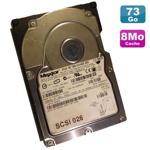 Disque Dur 73Go Uscsi Ultra320 Scsi 3.5' Maxtor Atlas 09X925 15000Rpm 80-Pin 8Mo