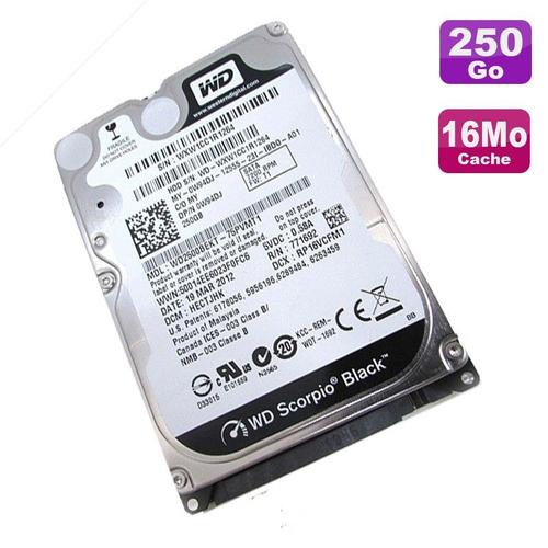 Disque Dur 250Go Sata 2.5' Wd2500Bekt-75Pvmt1 Black Scorpio 16Mo 7200Rmp