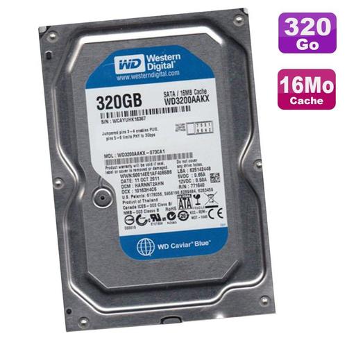 Disque Dur 320Go Sata Ii 3.5' Wd Caviar Blue Wd3200Aakx-073Ca1 7200Rpm 16Mo