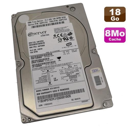 Disque Dur 18.2Go Scsi 3.5" Ibm St318307Lc 24P3763 06P5369