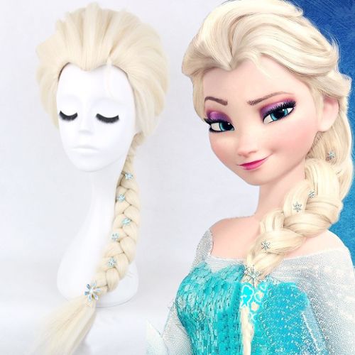 Perruque Blonde Tresse Cosplay Déguisement Costume Elsa La Reine des Neiges  Frozen Personnage Disney Princesse Convention Soirée Sortie Adulte Enfant  Qualité | Rakuten