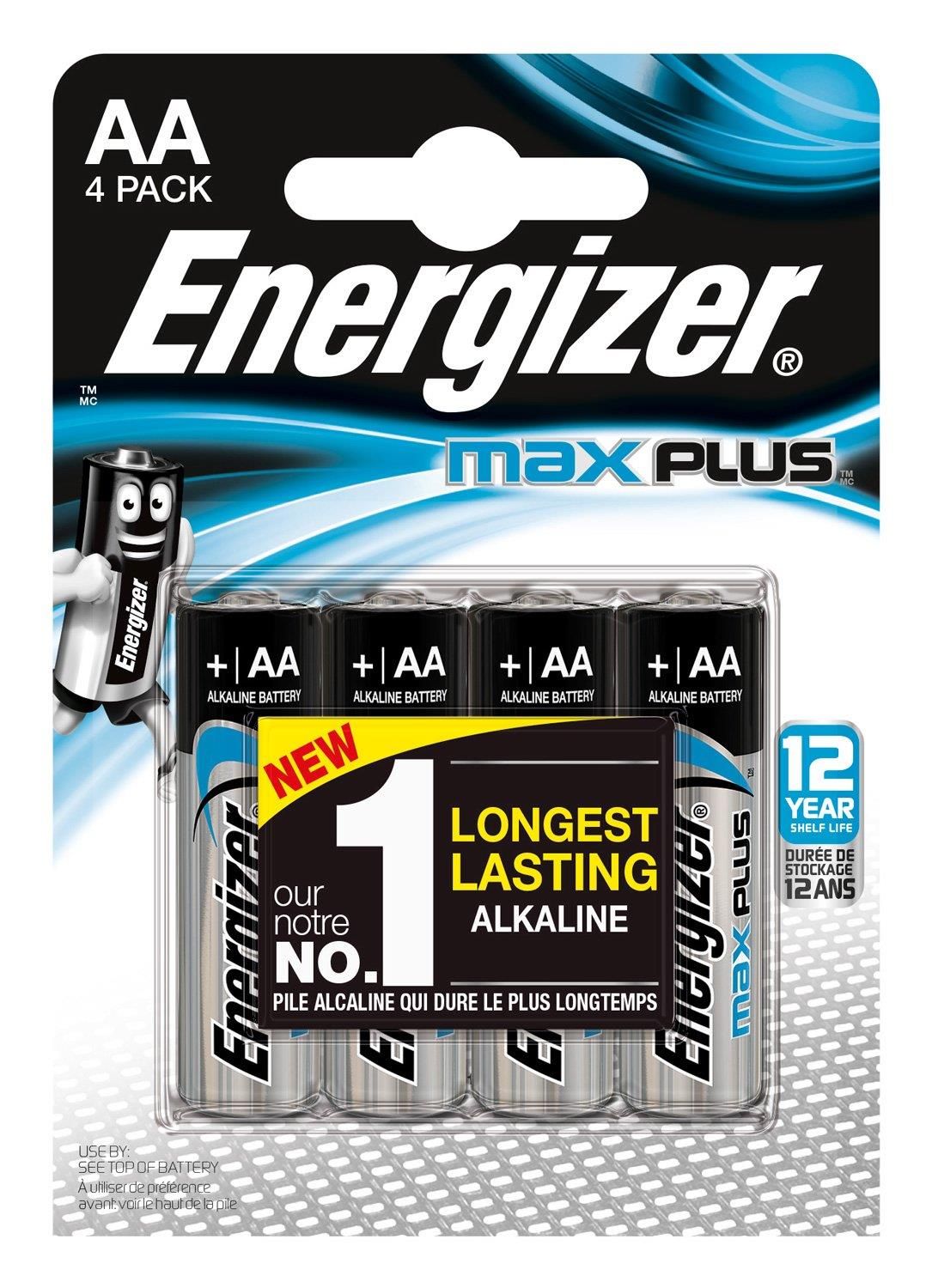 Energizer Lot de 3 Blisters de 4 Piles Alcaline MAX PLUS AA / LR6 1 5V