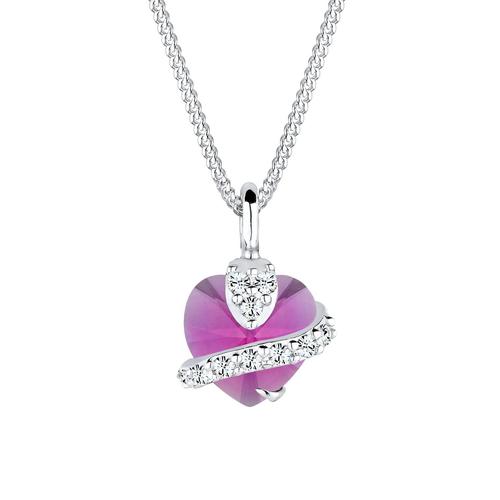 Collier swarovski coeur rose Clearance