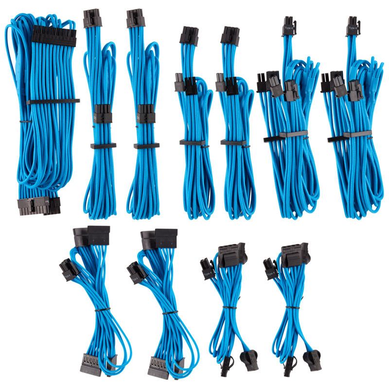 Corsair Premium Pro Sleeved Kabel Set Gen 4 wei?/schwarz - vue 4