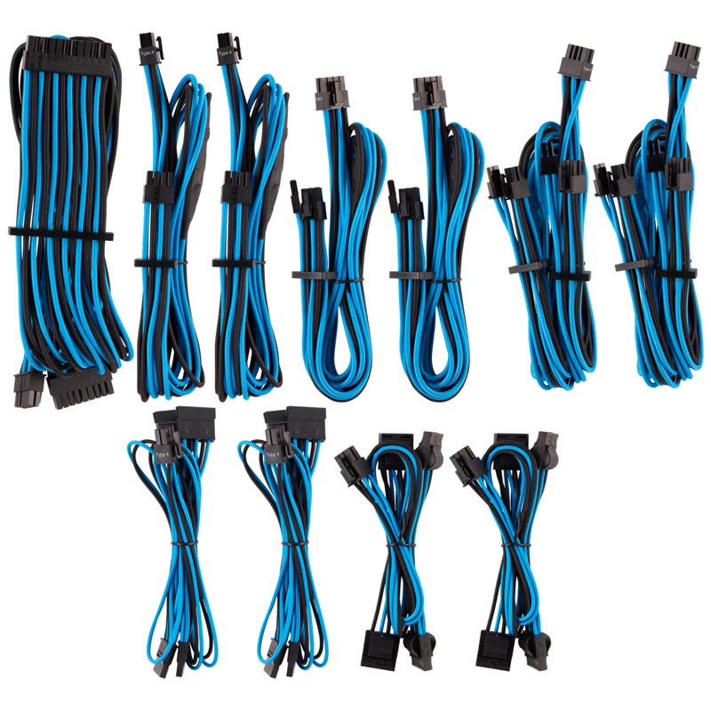 Corsair Premium Pro Sleeved Kabel Set Gen 4 wei?/schwarz - vue 3