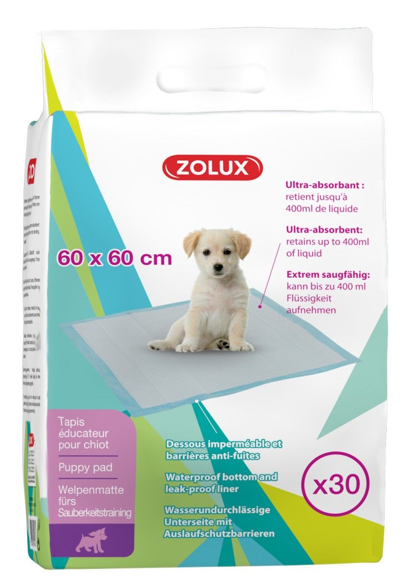 Tapis Éducateurs Pour Chiots X30 - Zolux - 60 X 60 Cm