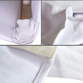 10 Pieces Chaise Housses De Chaise Stretch Et Satin Sash Chaise