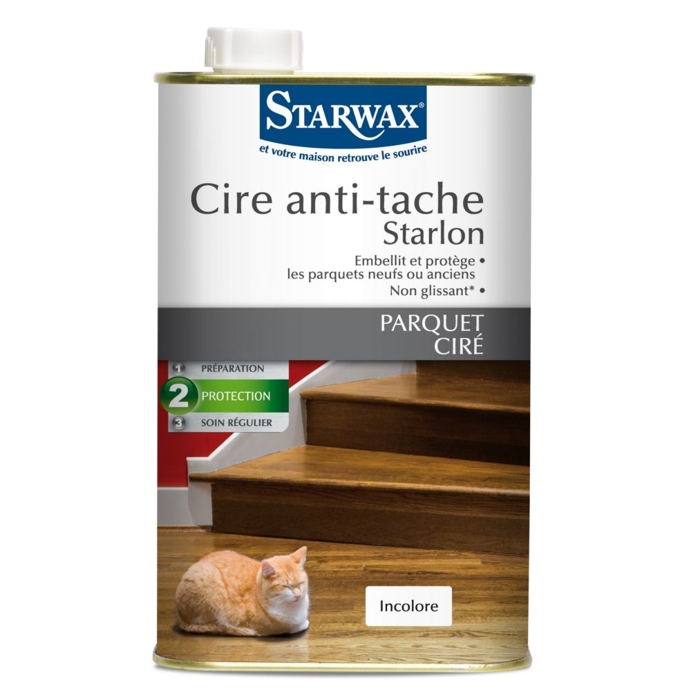 Cire anti-tâche Starwax STARLON bois clair 1L