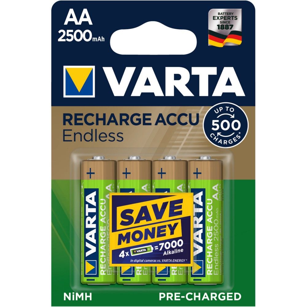 VARTA Piles NiMH AA 2500 mAh Pack de 4 - vue 2