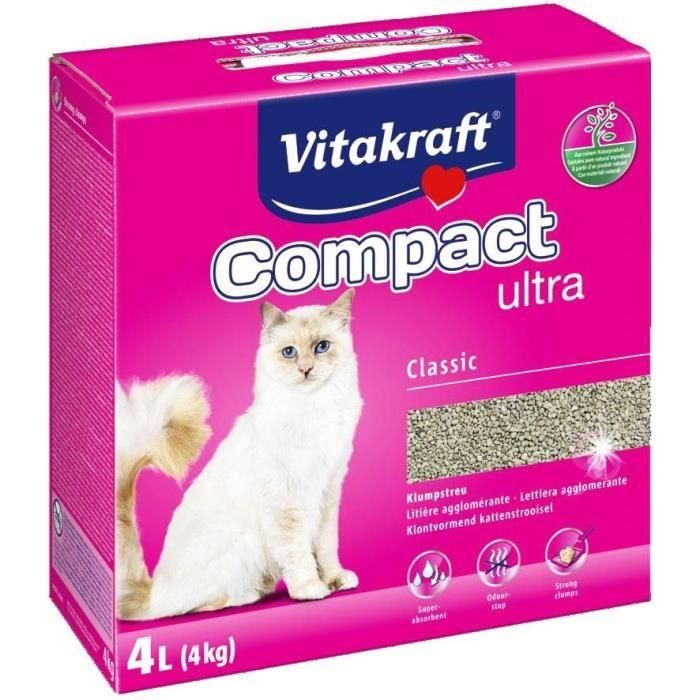 Litiere Compact Ultra - 4 L - Pour Chat