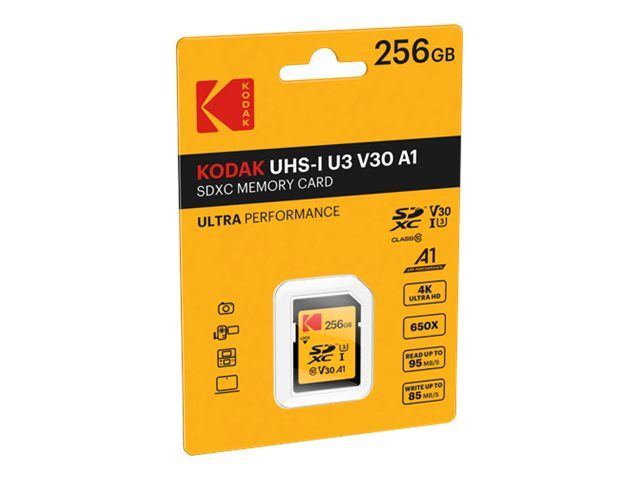 Kodak Carte mémoire flash A1 / Video Class V30 / UHS I U3 SDXC UHS I
