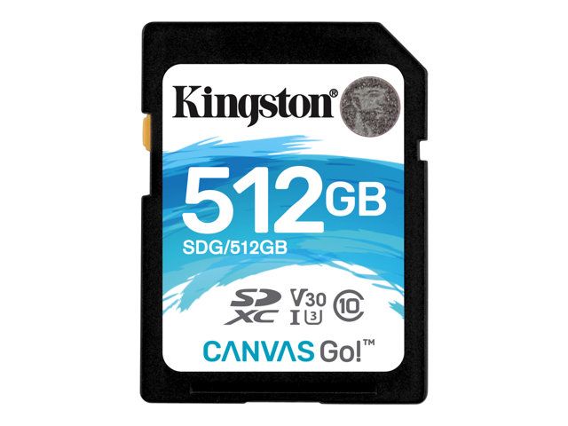 Kingston Canvas Go! Carte mémoire flash Video Class V30 / UHS I U3 / Class10 SDXC UHS I